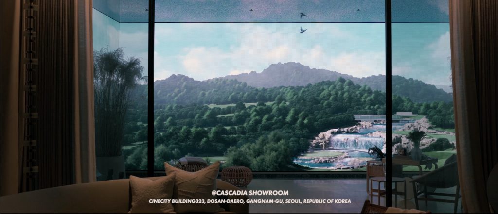 캐스카디아 쇼룸 LED 자연풍경