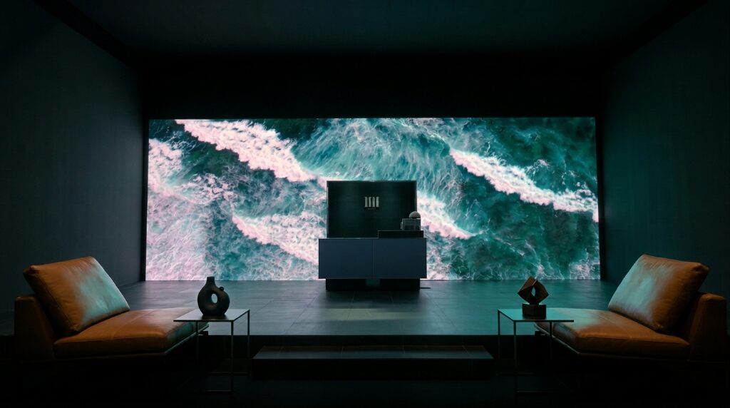 F&B 대형 LED 스크린·스크린 매니저 미디어월 공간