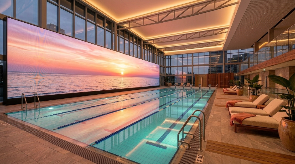 스포츠 시설 수영장 대형 LED 스크린·스크린 매니저 콘텐츠 연출